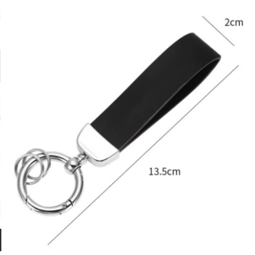 New Black PORSCHE STUTTGART HOTROD Leather Crest KeyRing Key Ch… - Picture 6 of 14